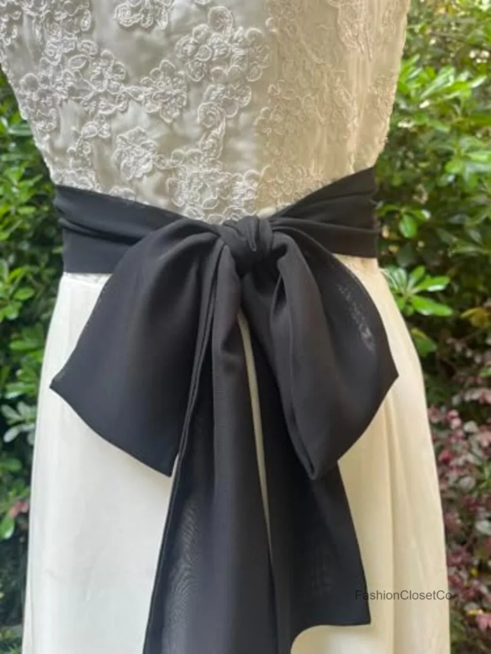 Chiffon Sash Corset Belt Bow Tie Waist Belt for Bridal Wedding Dress